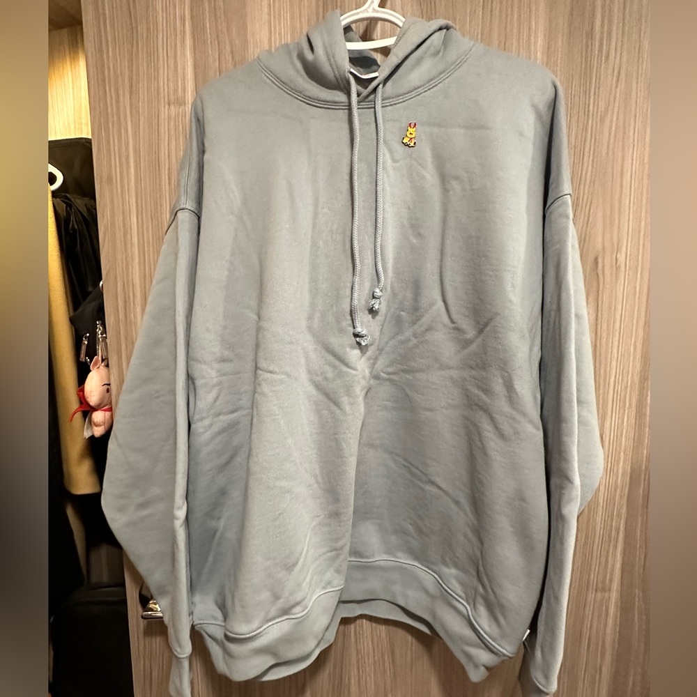 Aritzia baby blue long hoodie with hat